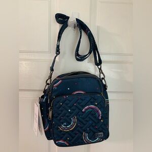 NWT Lug CanCan2 SE RFID Convertible Crossbody Belt Bag in Rainbow Navy
